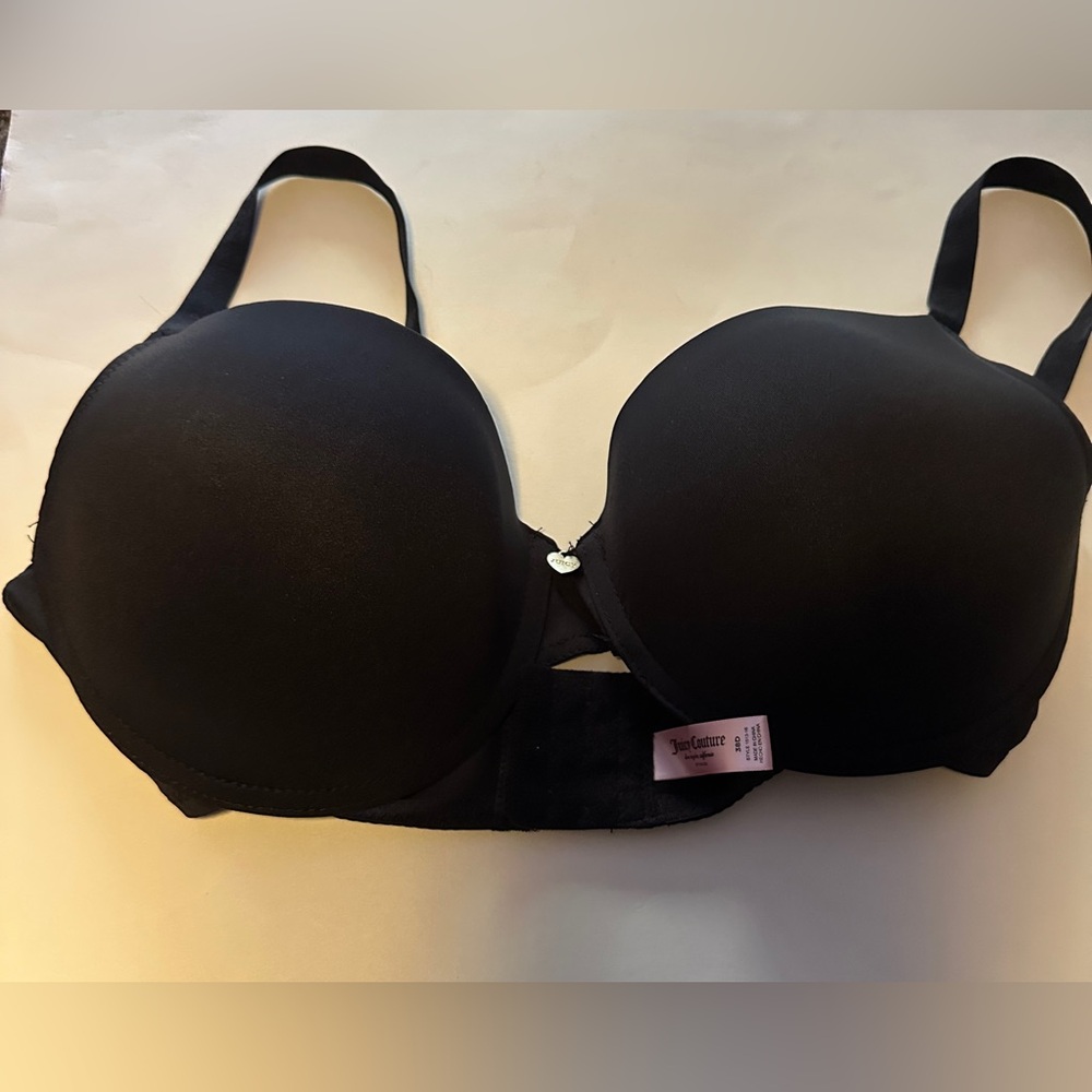 Juicy Couture Sexy Black Push Up Feminine Seamless Underwire Padded Bra 38D